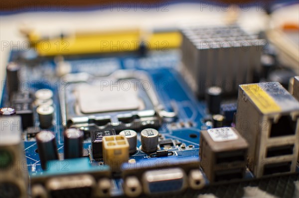 Close up of a motherboard