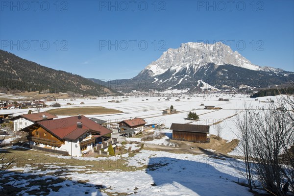View from Lermoos to the Zugspitze