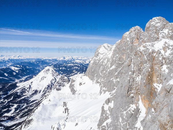 Blue sky over winter landscape