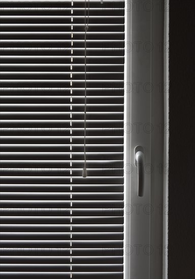 Closed blinds on a window
