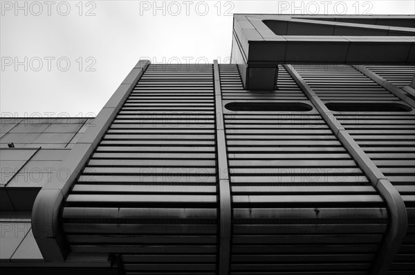 Detail of the facade of the closed International Congress Centre ICC in Berlin