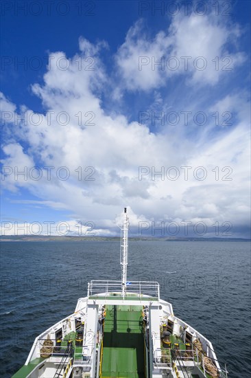 View on ferry boat on sea