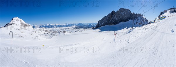 Blue sky over winter landscape