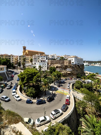 View from Parc Rochina of the old town at the back of Santa Maria de Mao