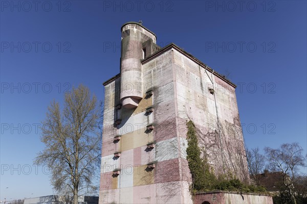 High bunker from World War 2 on the Bayer AG factory premises