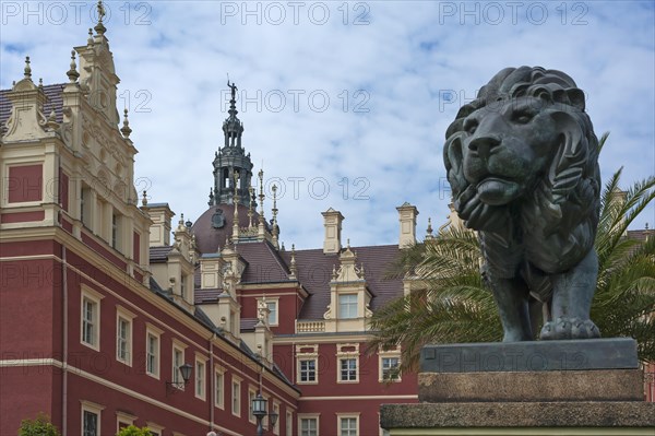 The New Muskau Palace built in the neo-Renaissance style