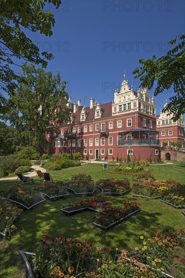 Park and the New Muskau Palace built in neo-Renaissance style