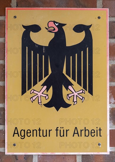 Sign on the building of the Employment Agency