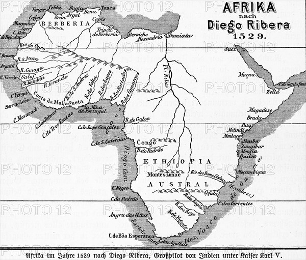 Map Africa 1529