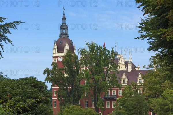 The New Muskau Palace built in the neo-Renaissance style