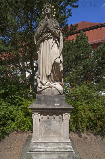 Statue of the Virgin Mary in the Cistercian abbey Klosterstift St. Marienthal an der Neisse