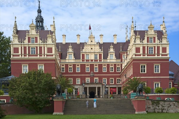 The New Muskau Palace built in the neo-Renaissance style