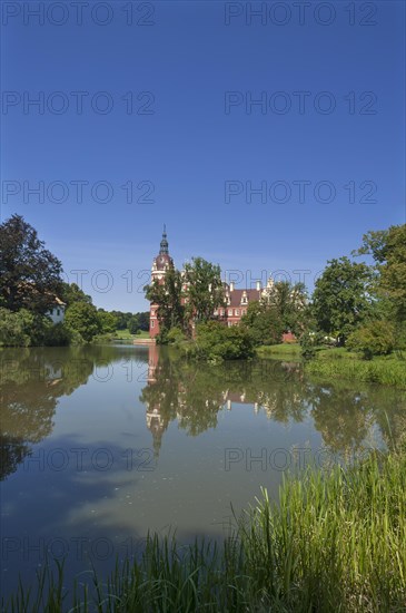 The New Muskau Palace built in the neo-Renaissance style