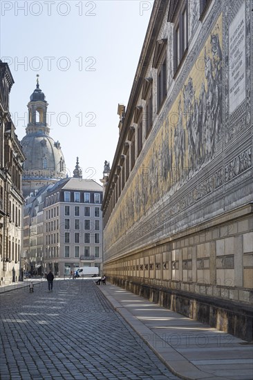 Augustusstrasse with Procession of Princes and Dome of the Church of Our Lady