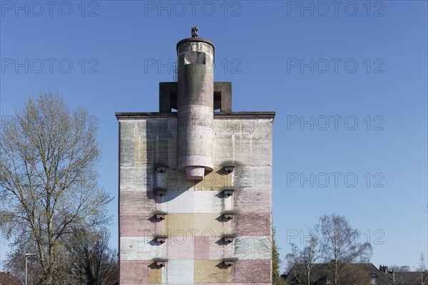 High bunker from World War 2 on the Bayer AG factory premises