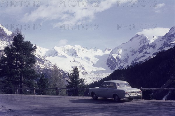 Morteratsch glacier on the Bernina