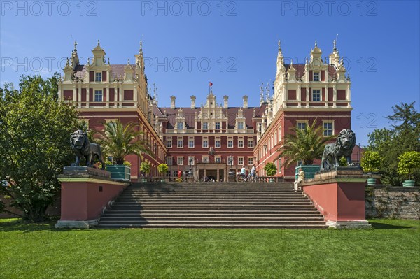 The New Muskau Palace built in neo-Renaissance style