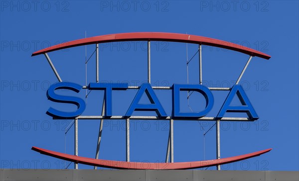 Stada lettering on the building of the pharmaceutical company Stada Arzneimittel AG