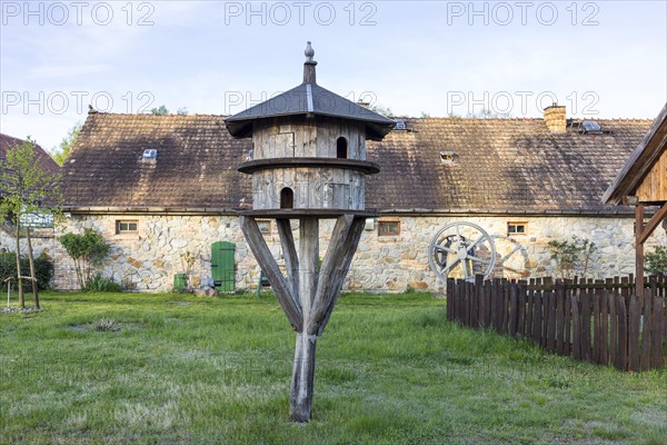 Pigeon house at the Krabatmuehle Tourist Cultural Centre in Schwarzkollm