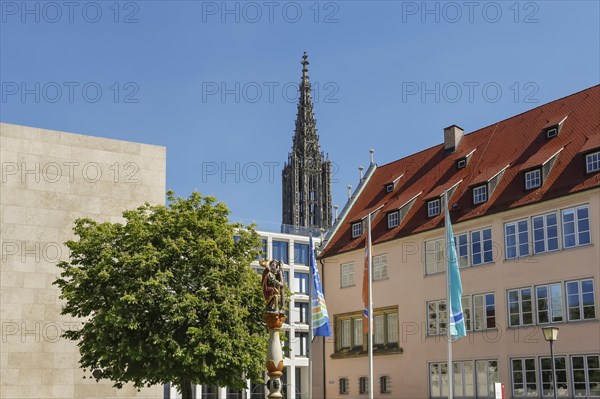 Late Gothic Christophorus Fountain in the Ulm Wine Yard