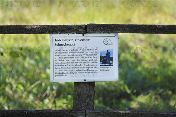 Information board explaining the historic snail garden