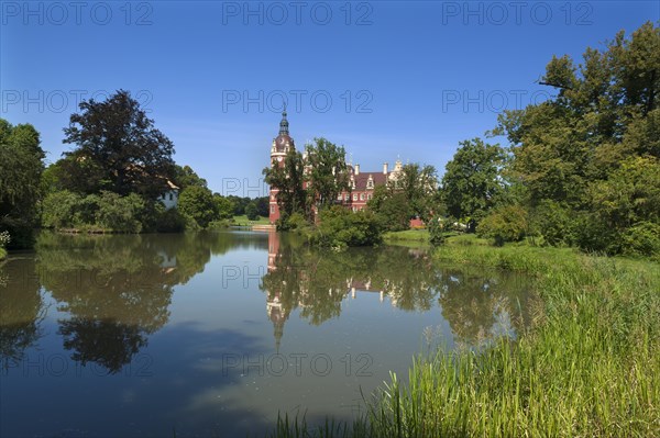 The New Muskau Palace built in the neo-Renaissance style