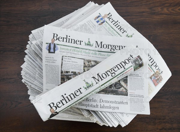 Newspaper pile