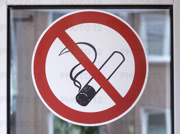 No smoking sign on the building of the Employment Agency