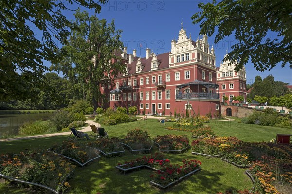 Park and the New Muskau Palace built in neo-Renaissance style