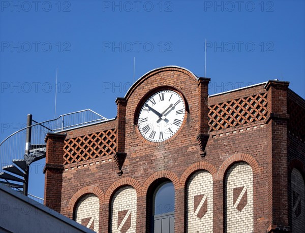 Listed brick tower of the Achat Hotel Offenbach Plaza