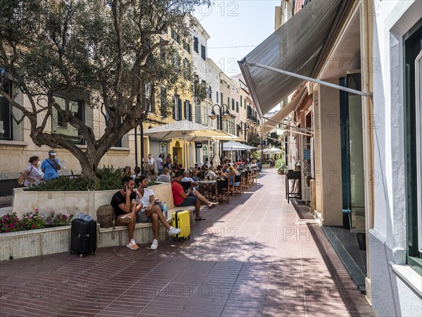 Pedestrian zone in the old town of Mahon