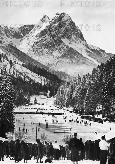 Ice stadium on the Riessersee