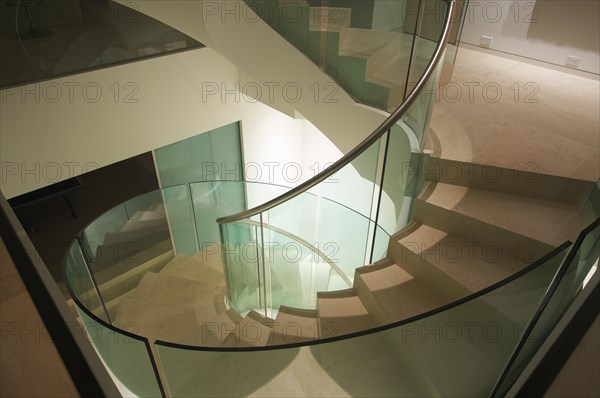 Majestic spiral staircase abstract