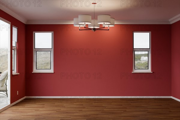 Newly remodeled room of house with wood floors