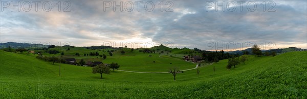 Drumlins mit Abendstimmung