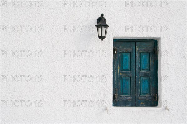 Abstract close-up of santorini home wall