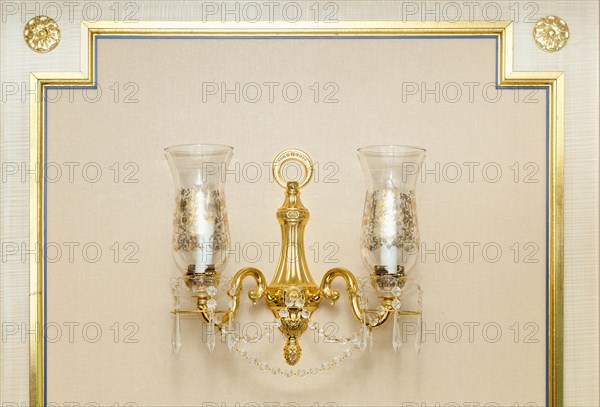 Luxurious ornate gold wall chandelier abstract