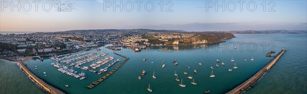 Dawn over Brixham Marina and Harbor