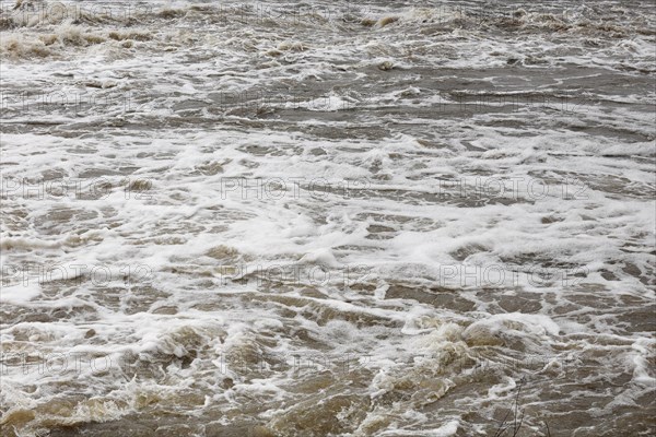 Strong current in a wild river