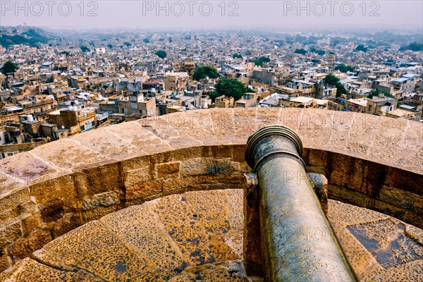 View of Jaisalmer city from Jaisalmer fort. Jaisalmer