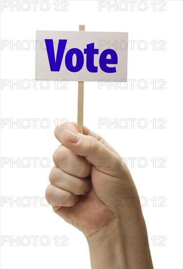 Sign in male fist isolated on A white background