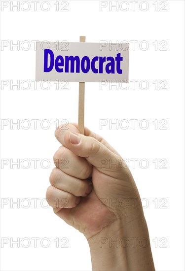 Sign in male fist isolated on A white background