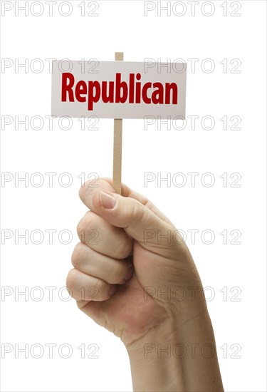 Sign in male fist isolated on A white background