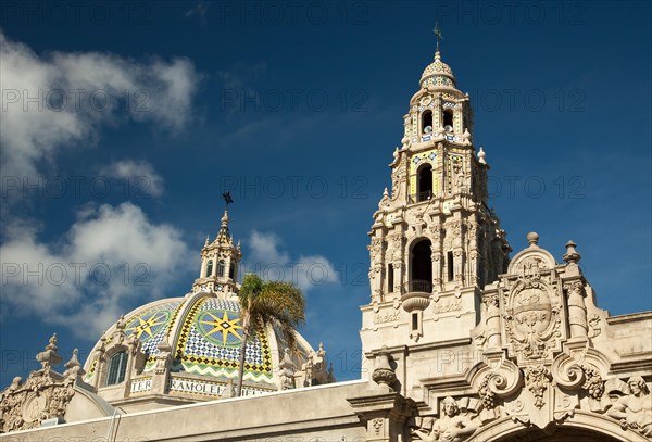 The tower and dome at balboa park