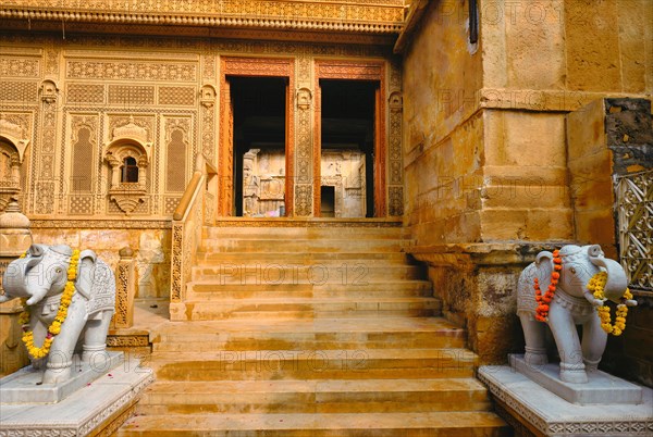 Laxmi Nath Ji Ka Mandir Laxminath Temple Hindu shrine inside Jaisalmer Fort. Jaisalmer
