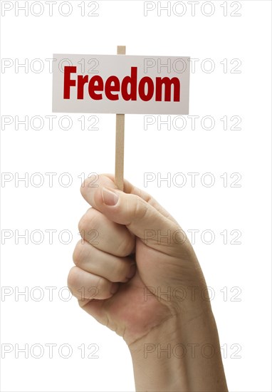 Sign in male fist isolated on A white background