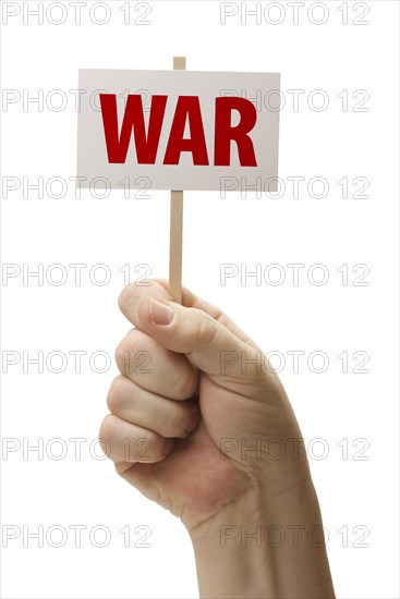 Sign in male fist isolated on A white background