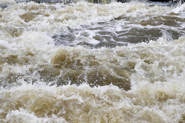 Strong current in a wild river