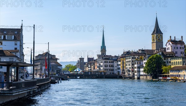 Fraumuenster and church tower St. Peter