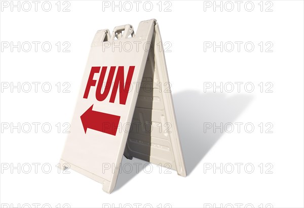 Fun tent sign isolated on a white background